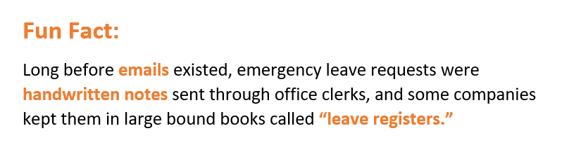 emergency leave application fact