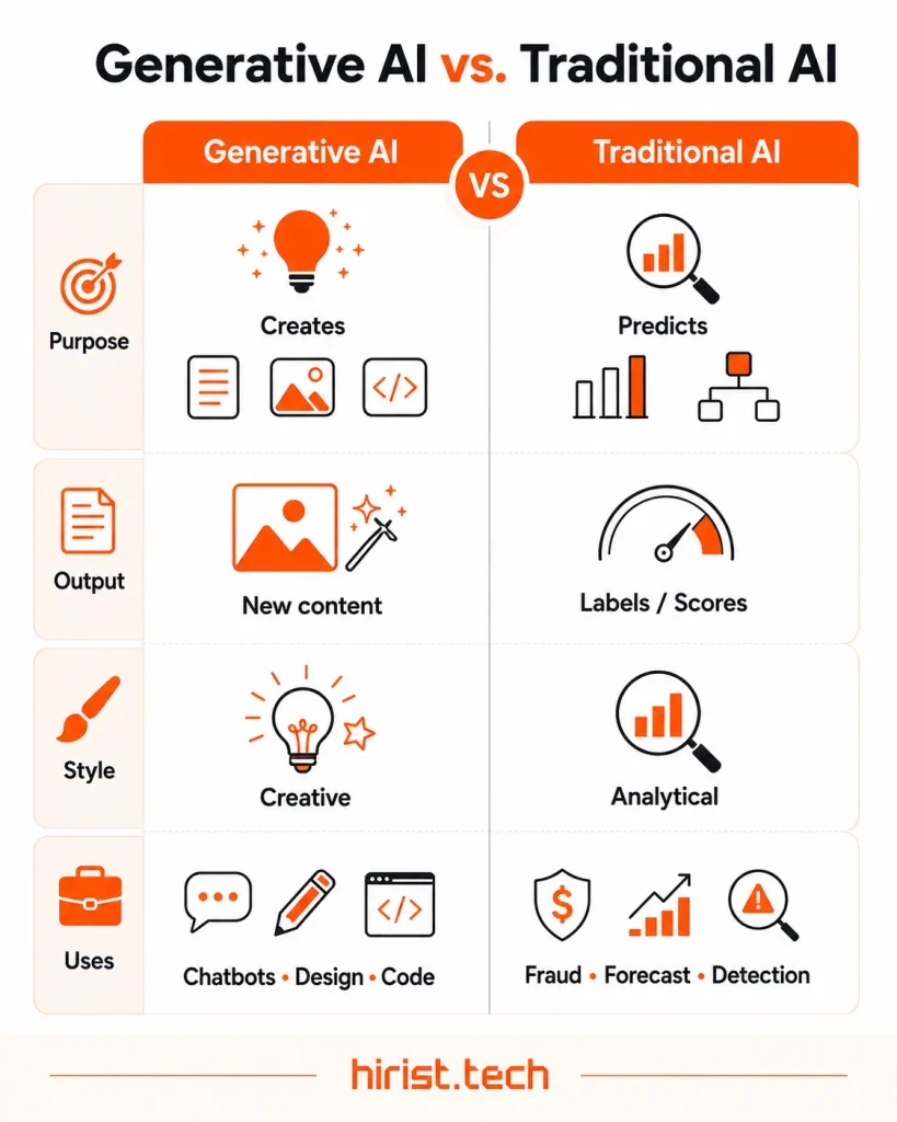 Generative AI vs Traditional AI