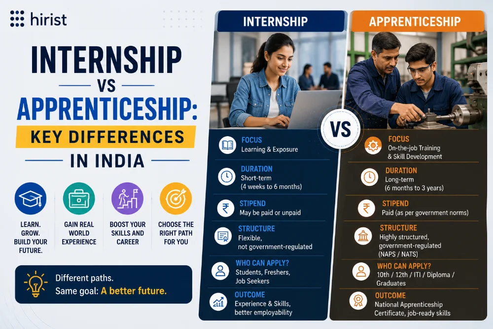 Internship vs Apprenticeship: Key Differences in India