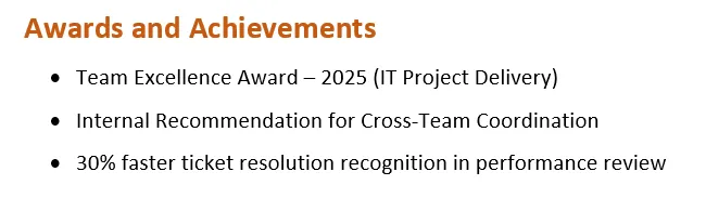 Awards and Achievements