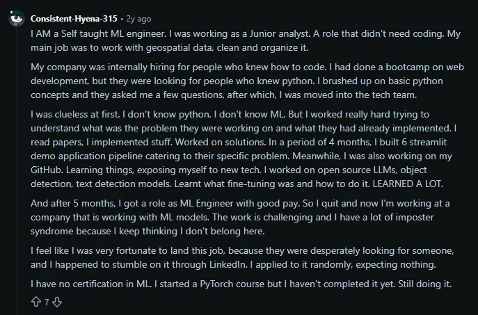 self-taught - How to Become a Machine Learning Engineer