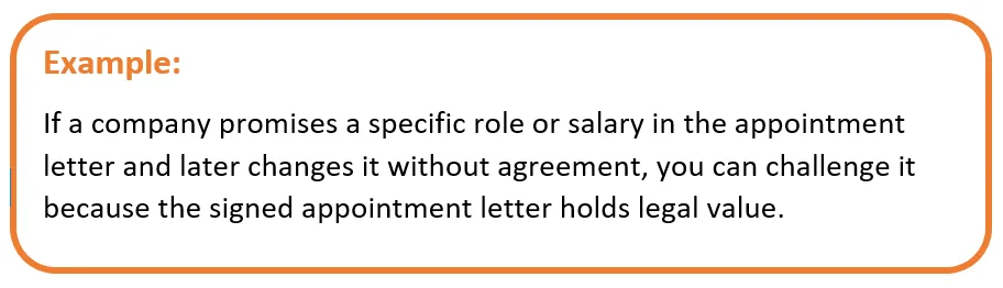 Legal binding of offer letter vs appointment letter
