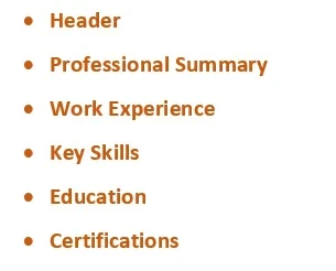 Reverse chronological format – Best for experienced professionals