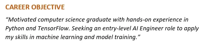 career objective