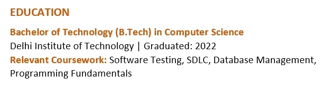 Include education and certifications