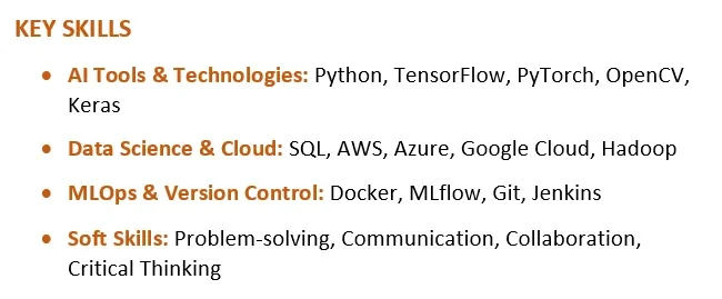 artificial intelligence skills