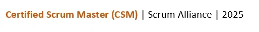 Add relevant Scrum Master Certifications in resume
