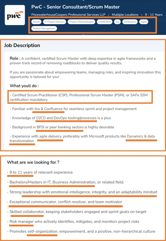 Example of a Scrum Master Job Description